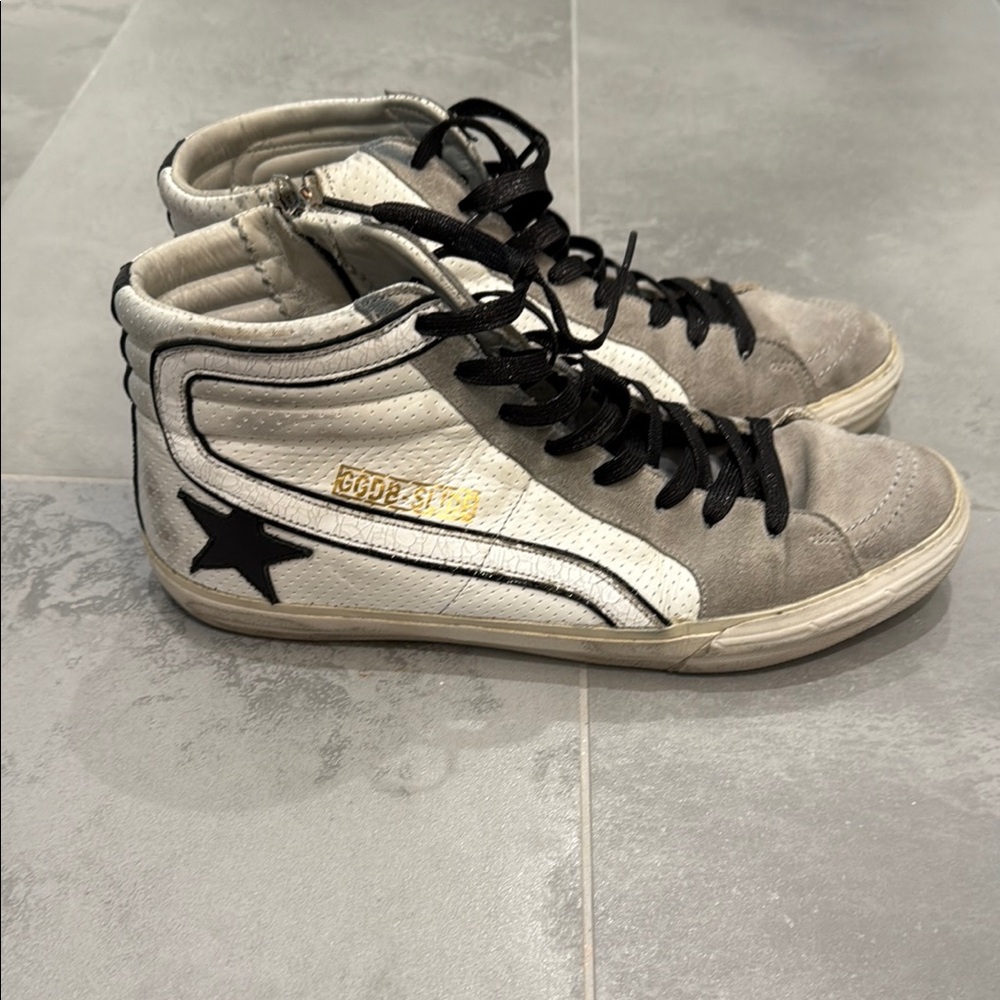 Golden Goose High-Top Sneakers with Star Detail